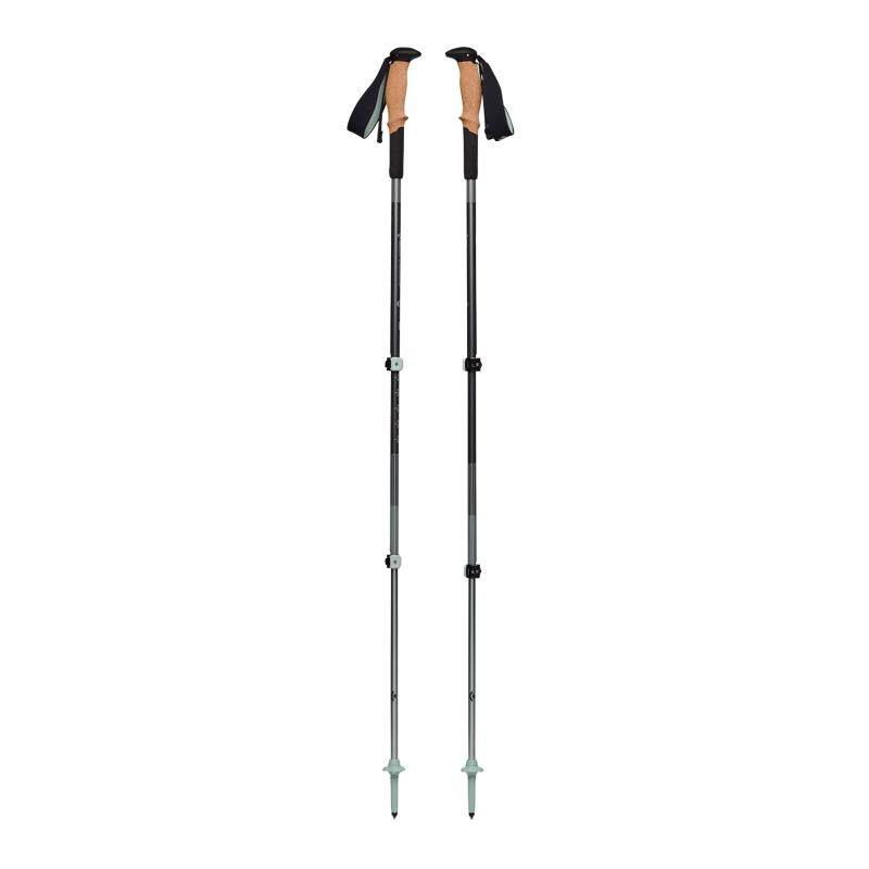 Black Diamond Pursuit Shock Trekking Poles Steel Grey/Foam Green-1